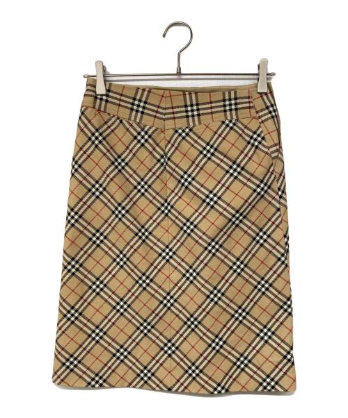 BURBERRY BLUE LABEL（バーバリー ブルー レーベル）BURBERRY BLUE LABEL (バーバリーロンドンブルーレーベル) ノヴァチェックスカート ベージュ サイズ:36の古着・服飾アイテム