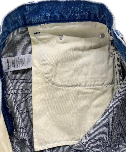 SUPREME（シュプリーム）Supreme (シュプリーム) stars topstitch baggy jean/デニムパンツ スカイブルー サイズ:30の古着・服飾アイテム