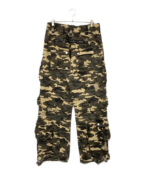 T.C.R BY TOUCHER（ティー.シー.アール バイ トゥシェ）T.C.R BY TOUCHER (ティー.シー.アール バイ トゥシェ) NUOVA VISIONE BAGGY CARGO PANTS/ヌオバ ビジョン バギー カーゴパンツ  グリーン サイズ:1の古着・服飾アイテム