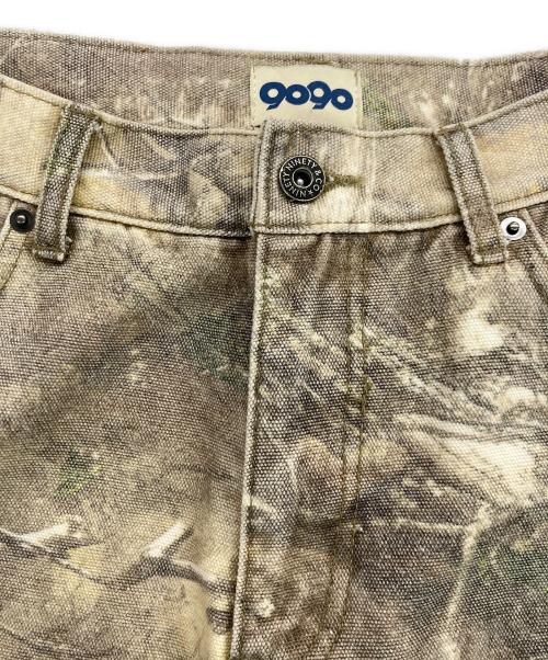 9090（9090）9090 (9090) King Logo Double Knee Buggy Pants/キングロゴダブルニーバギーパンツ オリーブ サイズ:Mの古着・服飾アイテム
