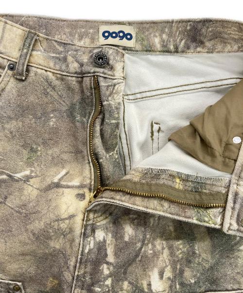9090（9090）9090 (9090) King Logo Double Knee Buggy Pants/キングロゴダブルニーバギーパンツ オリーブ サイズ:Mの古着・服飾アイテム