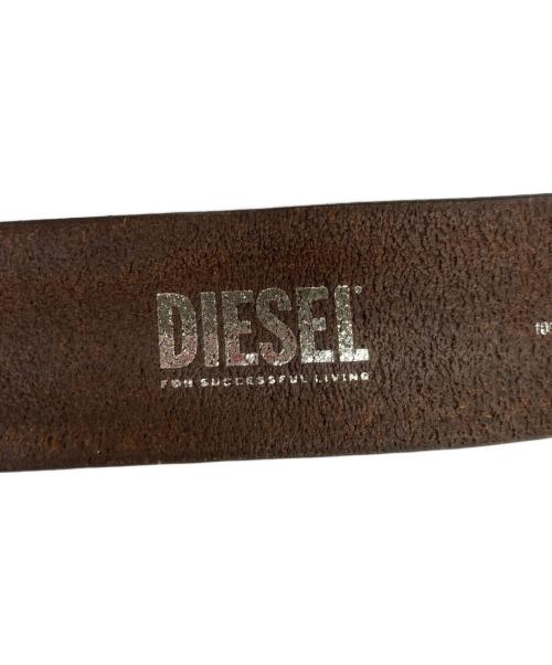 DIESEL（ディーゼル）DIESEL (ディーゼル) ロゴベルト ブラウンの古着・服飾アイテム
