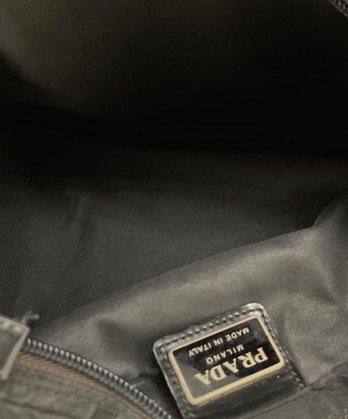 PRADA（プラダ）PRADA (プラダ) ナイロンショルダーバッグ ブラックの古着・服飾アイテム