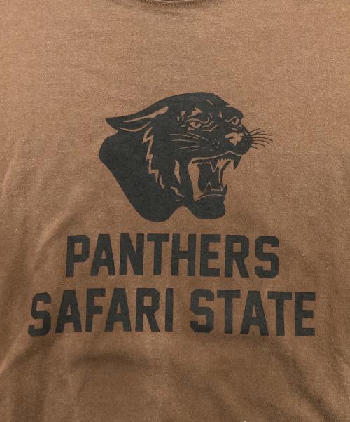 FRAMeWORK（フレームワーク）FRAMeWORK (フレームワーク) プリントカットソー ブラウン サイズ:Lの古着・服飾アイテム