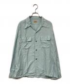 CAVENDISHキャベンディッシュ）の古着「レーヨンオープンカラーシャツ」｜スカイブルー