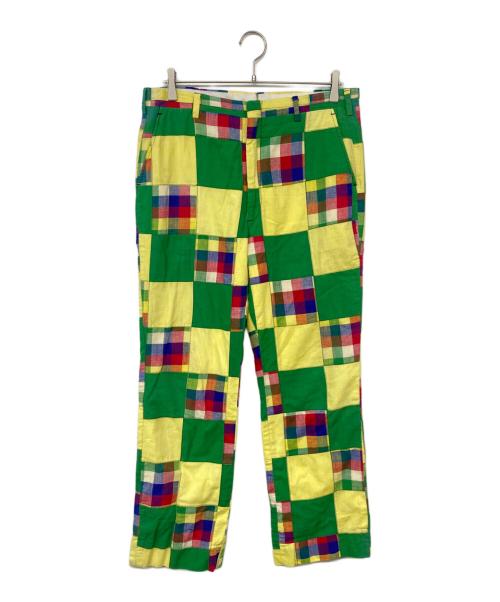 USED（ユーズド）USED (ユーズド) パッチワークパンツ グリーン サイズ:記載なしの古着・服飾アイテム