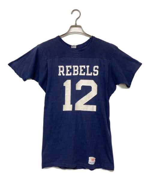 Champion（チャンピオン）Champion (チャンピオン) 70’ＳフットボールTシャツ ネイビー サイズ:Ｍの古着・服飾アイテム