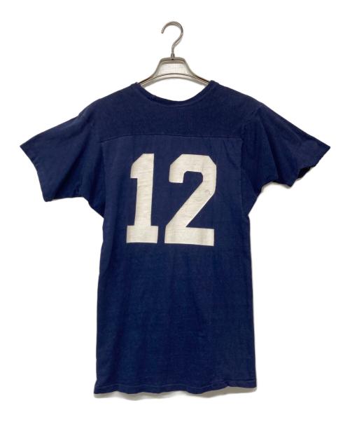 Champion（チャンピオン）Champion (チャンピオン) 70’ＳフットボールTシャツ ネイビー サイズ:Ｍの古着・服飾アイテム