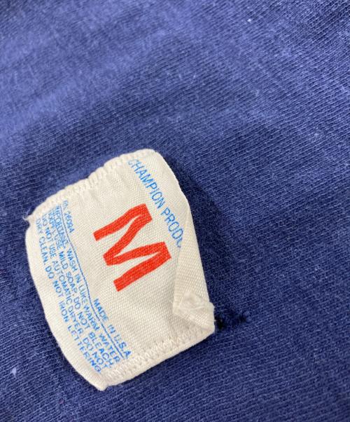 Champion（チャンピオン）Champion (チャンピオン) 70’ＳフットボールTシャツ ネイビー サイズ:Ｍの古着・服飾アイテム