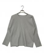 HOMME PLISSE ISSEY MIYAKEオム プリッセ イッセイ ミヤケ）の古着「プリーツカットソー」｜グレー