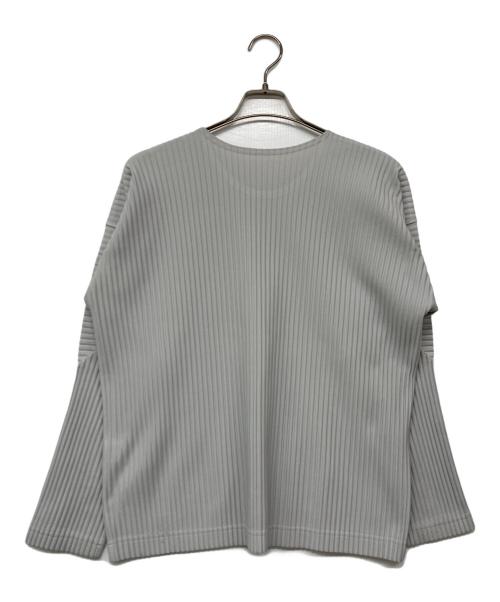 HOMME PLISSE ISSEY MIYAKE（オム プリッセ イッセイ ミヤケ）HOMME PLISSE ISSEY MIYAKE (オム プリッセ イッセイ ミヤケ) プリーツカットソー グレー サイズ:2の古着・服飾アイテム