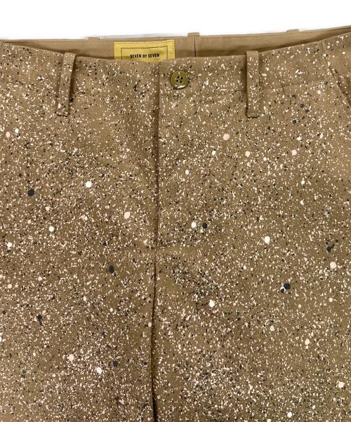seven by seven（セブンバイセブン）seven by seven (セブンバイセブン) WIDE TROUSERS Over paint ベージュ サイズ:Lの古着・服飾アイテム