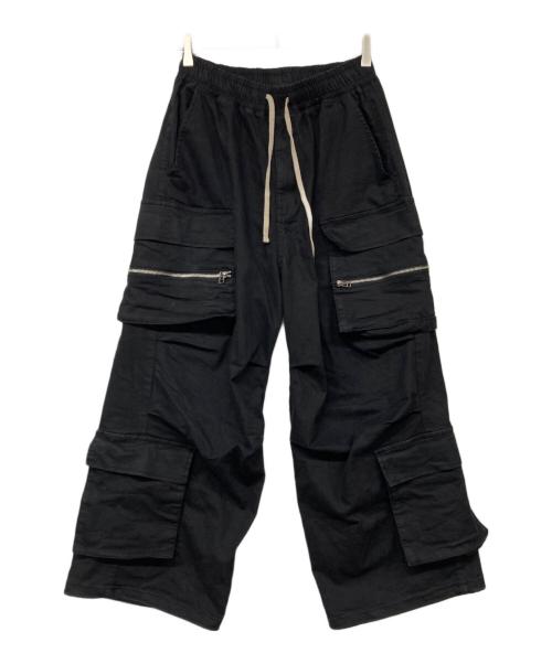 DANKE SCHON（ダンケ シェーン）Danke schon (ダンケ シェーン) STRETCH TWILL ZIP W-POCKET WIDE PANTS ブラック サイズ:30の古着・服飾アイテム