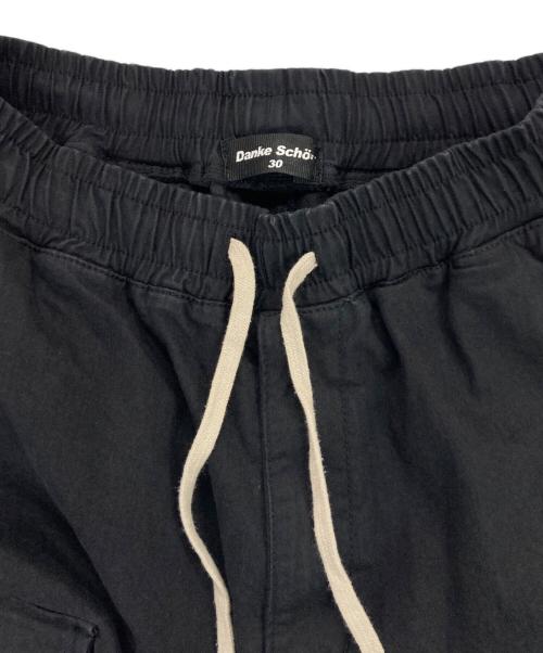 DANKE SCHON（ダンケ シェーン）Danke schon (ダンケ シェーン) STRETCH TWILL ZIP W-POCKET WIDE PANTS ブラック サイズ:30の古着・服飾アイテム
