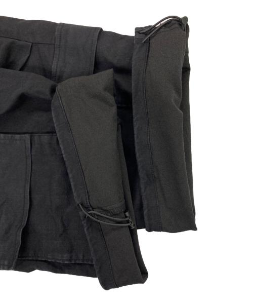 DANKE SCHON（ダンケ シェーン）Danke schon (ダンケ シェーン) STRETCH TWILL ZIP W-POCKET WIDE PANTS ブラック サイズ:30の古着・服飾アイテム