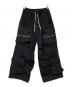Danke schon（ダンケ シェーン）の古着「STRETCH TWILL ZIP W-POCKET WIDE PANTS」｜ブラック