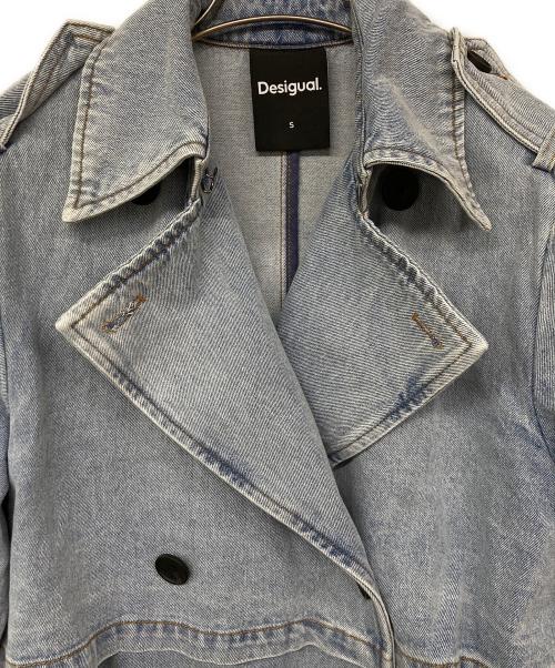 Desigual（デシグアル）Desigual (デシグアル) Denim trench coat/デニムトレンチコート インディゴ サイズ:Sの古着・服飾アイテム