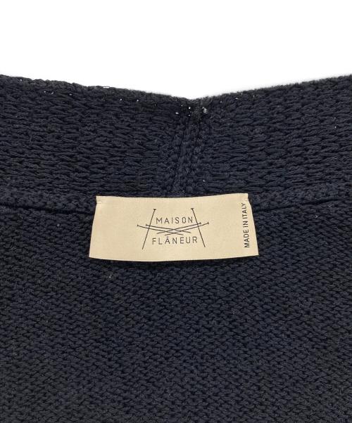 MAISON FLANEUR（メゾン フラネウール）MAISON FLANEUR (メゾン フラネウール) ダメージカーディガン ブラック サイズ:36の古着・服飾アイテム