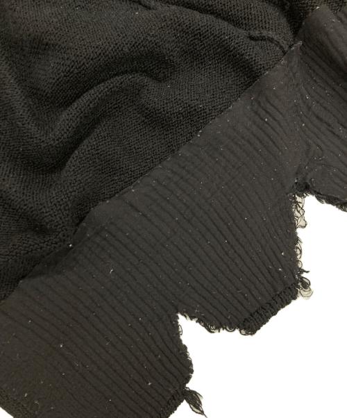 MAISON FLANEUR（メゾン フラネウール）MAISON FLANEUR (メゾン フラネウール) ダメージカーディガン ブラック サイズ:36の古着・服飾アイテム