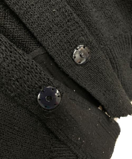 MAISON FLANEUR（メゾン フラネウール）MAISON FLANEUR (メゾン フラネウール) ダメージカーディガン ブラック サイズ:36の古着・服飾アイテム