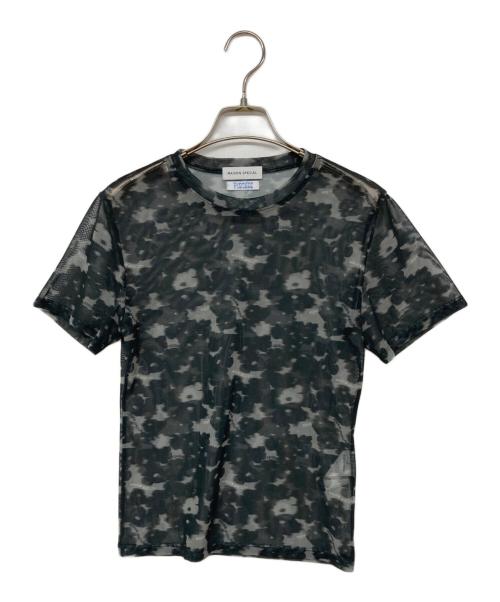 MAISON SPECIAL（メゾンスペシャル）MAISON SPECIAL (メゾンスペシャル) PISCESS (パイシス) Flower Camo Mesh Sheer Top グリーン サイズ:FREEの古着・服飾アイテム