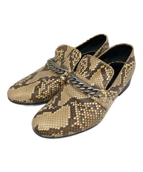 CELINE（セリーヌ）CELINE (セリーヌ) パイソンローファー イエロー サイズ:40の古着・服飾アイテム