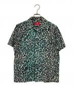 CREAM SODAクリームソーダ）の古着「レオパード総柄シャツ」｜グリーン