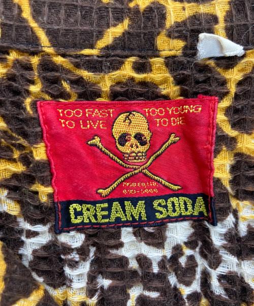 CREAM SODA（クリームソーダ）CREAM SODA (クリームソーダ) レオパード総柄シャツ イエロー サイズ:Fの古着・服飾アイテム