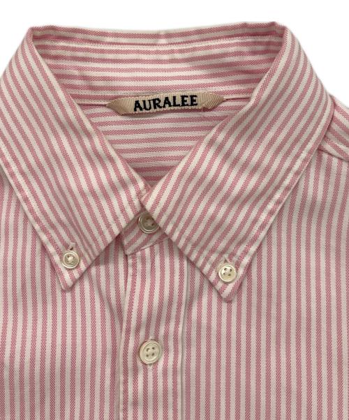 AURALEE（オーラリー）AURALEE (オーラリー) H BEAUTY&YOUTH (エイチ ビューティー&ユース) CANDY STRIPE BD SHIRT ピンク サイズ:2の古着・服飾アイテム