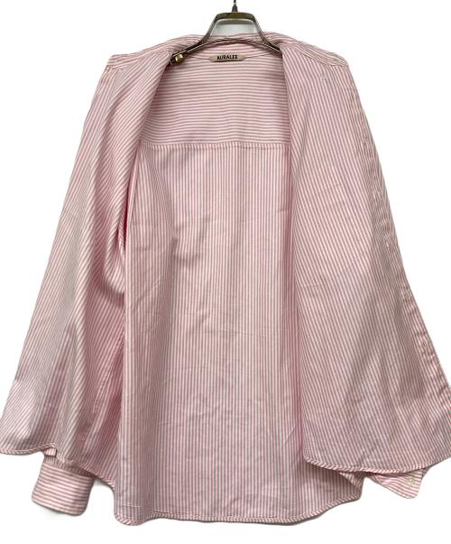 AURALEE（オーラリー）AURALEE (オーラリー) H BEAUTY&YOUTH (エイチ ビューティー&ユース) CANDY STRIPE BD SHIRT ピンク サイズ:2の古着・服飾アイテム