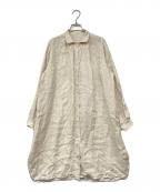PG GAUZEピージーガーゼ）の古着「シャツワンピース」｜ベージュ