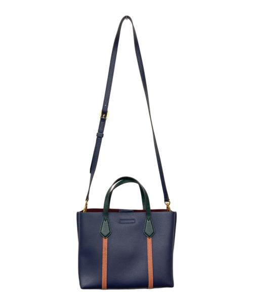 TORY BURCH（トリーバーチ）TORY BURCH (トリーバーチ) 2WAYバッグ ネイビーの古着・服飾アイテム