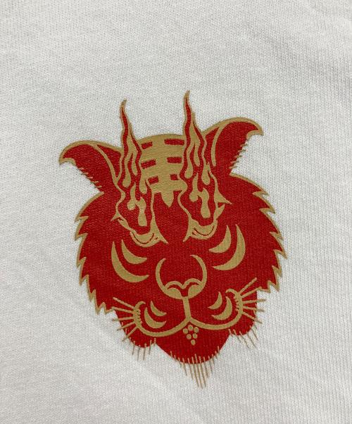 BEAMS T（ビームス ティー）BEAMS T (ビームスティー) EVISEN  SKATEBOARDS ロゴプリントTシャツ ホワイト サイズ:Mの古着・服飾アイテム