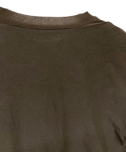 MACPHEE（マカフィー）MACPHEE (マカフィー) スパンデックススエード フレンチスリーブプルオーバー オリーブ サイズ:Sの古着・服飾アイテム