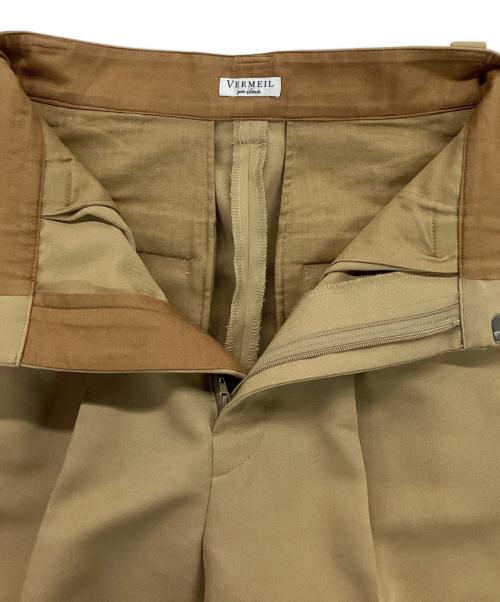 VERMEIL par iena（ヴェルメイユ パー イエナ）VERMEIL par iena (ヴェルメイユ パー イエナ) Eチノワイドパンツ ブラウン サイズ:36の古着・服飾アイテム