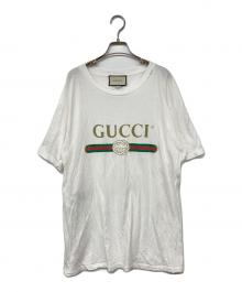 GUCCI（グッチ）の古着「GUCCIロゴ オーバーサイズ コットン Tシャツ」｜ホワイト