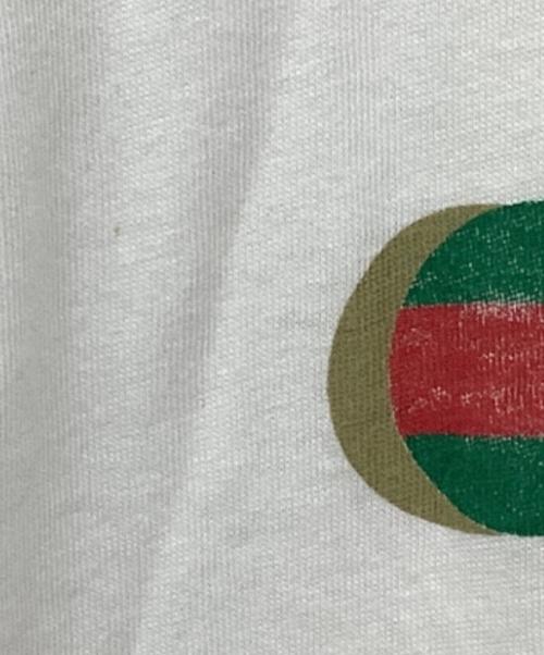 GUCCI（グッチ）GUCCI (グッチ) GUCCIロゴ オーバーサイズ コットン Tシャツ ホワイト サイズ:Mの古着・服飾アイテム