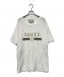 GUCCI（グッチ）の古着「GUCCIロゴ オーバーサイズ コットン Tシャツ」｜ホワイト