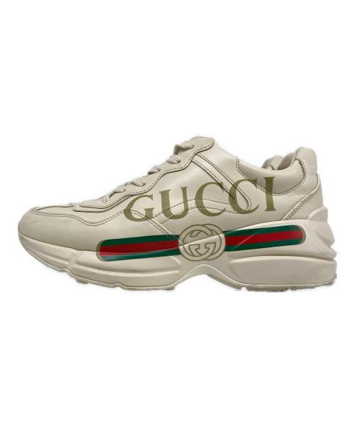 GUCCI（グッチ）GUCCI (グッチ) ライトンシェリーラインスニーカー ベージュ サイズ:37　1/2の古着・服飾アイテム