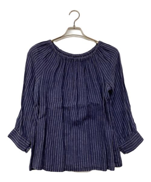 fog linen work（フォグリネンワーク）fog linen work (フォグリネンワーク) リネンプルオーバーブラウス ネイビー サイズ:記載なしの古着・服飾アイテム