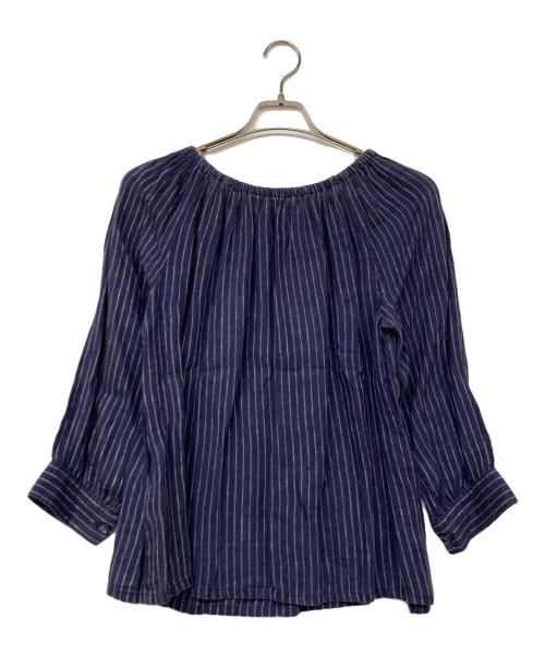 fog linen work（フォグリネンワーク）fog linen work (フォグリネンワーク) リネンプルオーバーブラウス ネイビー サイズ:記載なしの古着・服飾アイテム