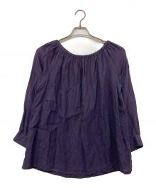 fog linen work（フォグリネンワーク）の古着「リネンプルオーバーブラウス」｜パープル