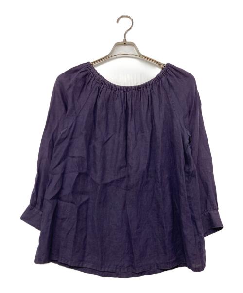fog linen work（フォグリネンワーク）fog linen work (フォグリネンワーク) リネンプルオーバーブラウス パープル サイズ:記載なしの古着・服飾アイテム