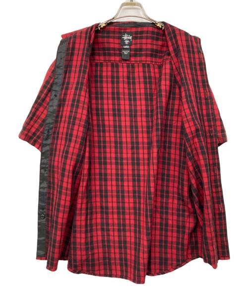 stussy（ステューシー）stussy (ステューシー) チェックシャツ レッド サイズ:XLの古着・服飾アイテム