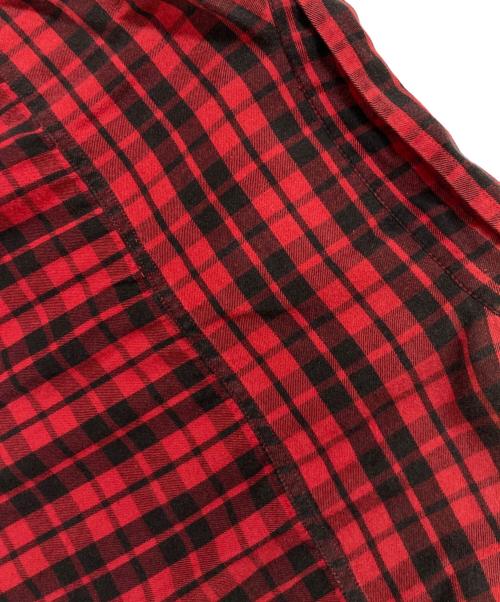 stussy（ステューシー）stussy (ステューシー) チェックシャツ レッド サイズ:XLの古着・服飾アイテム