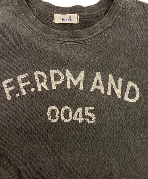 45rpm&（フォーティファイブアールピーエムアンド）45rpm& (フォーティファイブアールピーエムアンド) ロゴプリント半袖スウェット ブラック サイズ:4の古着・服飾アイテム