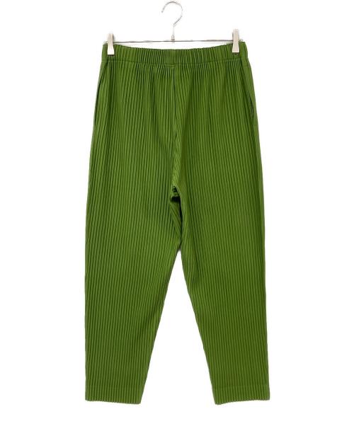 HOMME PLISSE ISSEY MIYAKE（オム プリッセ イッセイ ミヤケ）HOMME PLISSE ISSEY MIYAKE (オム プリッセ イッセイ ミヤケ) プリーツテーパードパンツ グリーン サイズ:2の古着・服飾アイテム
