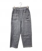 nestrobe confectネストローブ コンフェクト）の古着「リネン和紙 デッキトラウザーズ」｜グレー