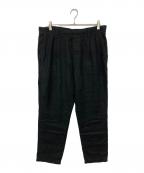 nestrobe confectネストローブ コンフェクト）の古着「起毛リネンライトキャンバスイージーパンツ」｜ブラック