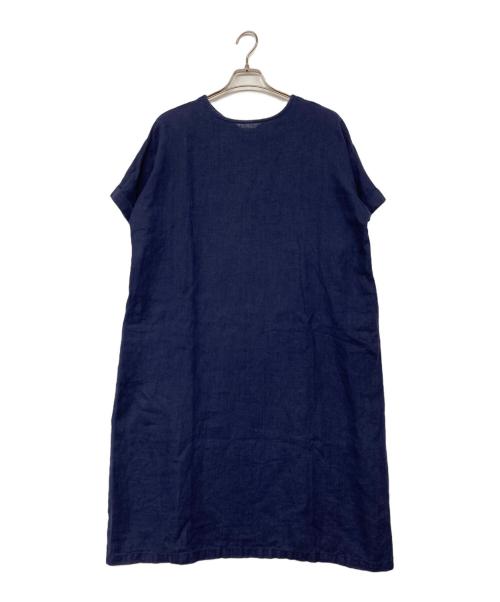 fog linen work（フォグリネンワーク）fog linen work (フォグリネンワーク) リネンワンピース ネイビー サイズ:記載なしの古着・服飾アイテム